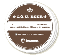 foamee beer mat